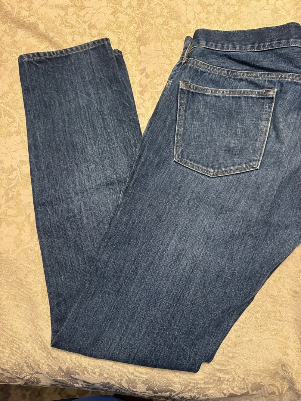 J. Crew Men’s Straight Jeans in Dark Blue Wash